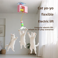 Electric Hanging Door Cat Toy with Teasing Stick